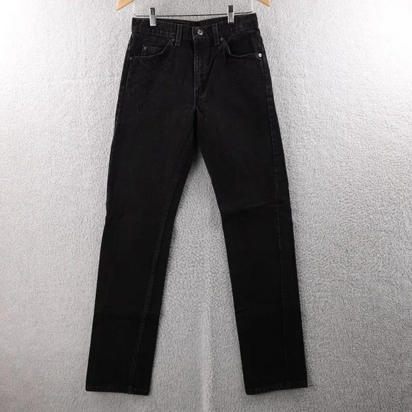 Vintage Levi's 505‎ Orange Tab Straight Leg Black Denim Jeans Mens W30 L34 USA
